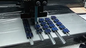 High-speed visual dispensing video demonstration of solar panel dispenser