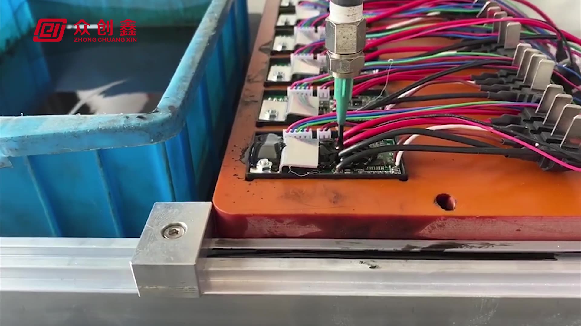 灌胶机带线电源控制板加工视频